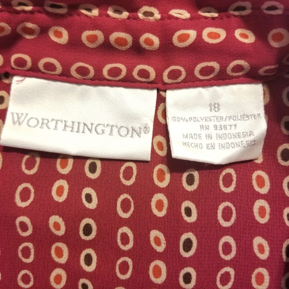 Worthington Ruffle Spotted Blouse - Picture 7 of 8